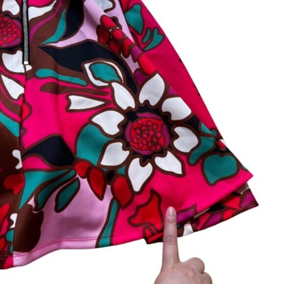 Ted Baker Floral Arilina Pinata Pipe Detail Skater Dress - Picture 9 of 9